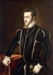 Portrait of Philip II (1527-1598), King of Spain and Portugal, ca 1553. Creator: Titian (1488-1576)