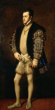 Portrait of Philip II (1527-1598), King of Spain and Portugal. Creator: Titian (1488-1576)