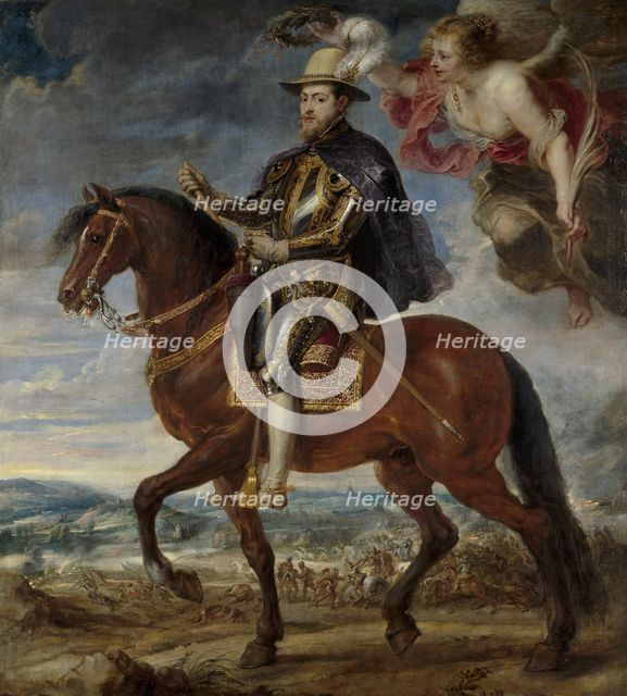 Portrait of Philip II (1527-1598) on Horseback, 1628. Artist: Rubens, Pieter Paul (1577-1640)