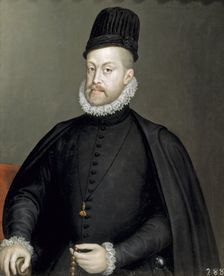 Portrait of Philip II of Spain, 1565. Creator: Alonso Sanchez Coello