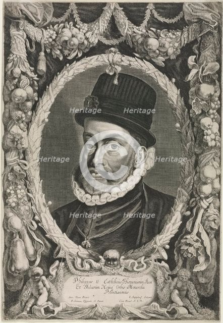 Portrait of Philip II, King of Spain, 1644. Creator: Jonas Suyderhoef (Dutch, c. 1613-1686).