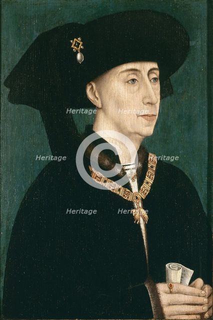 Portrait of Philip the Good (1396-1467), after 1450. Artist: Weyden, Rogier van der, (Workshop)  