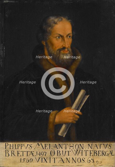 Portrait of Philipp Melanchthon, 1575-1585. Creator: Lucas Cranach the Younger.