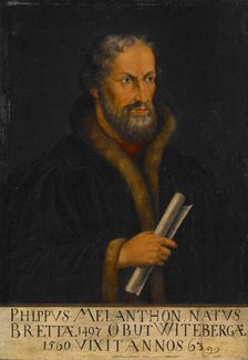 Portrait of Philipp Melanchthon, 1575-1585. Creator: Lucas Cranach the Younger