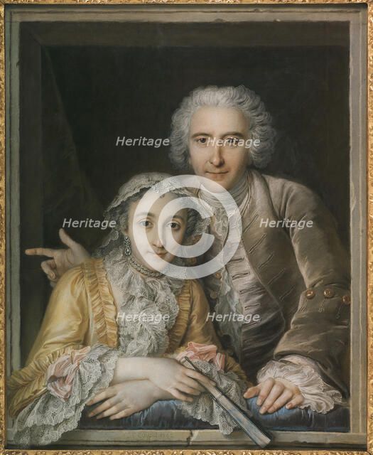 Portrait of Philippe Coypel and His Wife, 1742. Creator: Charles-Antoine Coypel.