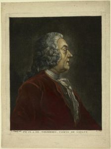 Portrait of Philippe Claude André de Thubières, Comte de Caylus, n.d. Creator: Jean-Baptiste André Gautier d'Agoty