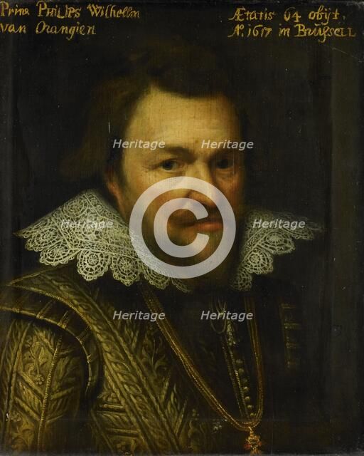 Portrait of Philips Willem (1554-1618), Prince of Orange, c.1609-c.1633. Creator: Workshop of Michiel Jansz van Mierevelt.