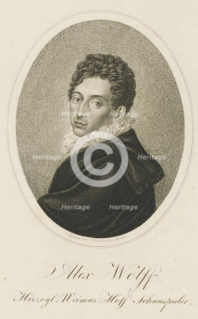 Portrait of Pius Alexander Wolff (1782-1828), ca 1820. Creator: Rossmaesler, Johann Adolf (1770-1821).