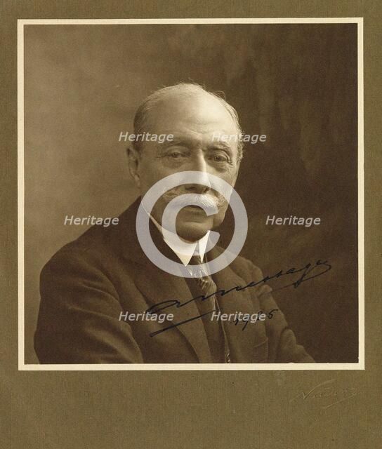 Portrait of pianist and composer André Messager (1853-1929), 1925. Creator: Anonymous.
