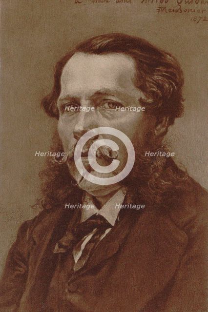 Portrait of pianist and composer Alfred Quidant (1815-1893), 1872. Creator: Meissonier, Ernest Jean Louis (1815-1891).