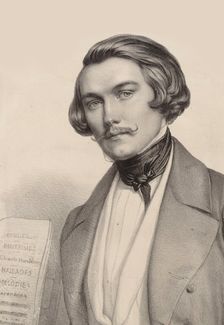 Portrait of pianist and composer Alfred Quidant (1815-1893), c. 1840. Creator: Alophe, Marie-Alexandre Menut (1812-1883)