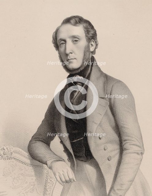 Portrait of pianist and composer George Alexander Osborne (1806-1893), 1850. Creator: Alophe, Marie-Alexandre Menut (1812-1883).