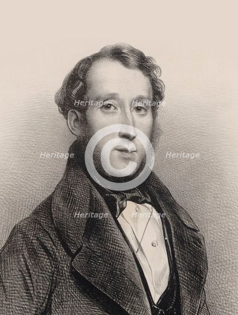 Portrait of pianist and composer George Alexander Osborne (1806-1893), 1850. Creator: Devéria, Achille (1800-1857).