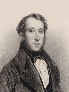 Portrait of pianist and composer George Alexander Osborne (1806-1893), 1850. Creator: Devéria, Achille (1800-1857)
