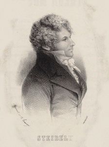 Portrait of pianist and composer Daniel Steibelt (1765-1823) , 1850. Creator: Leroux, Alexandre (1825-?)