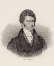 Portrait of pianist and composer Ferdinand Ries (1784-1838), ca 1825. Creator: Mayer, Carl (1798-1868)