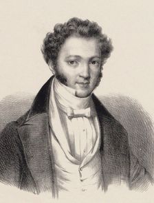 Portrait of pianist and composer Ignaz Moscheles (1794-1870) , 1835. Creator: Anonymous