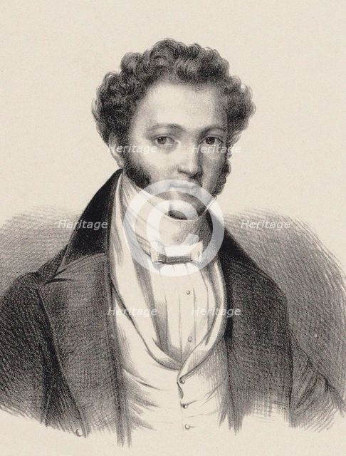 Portrait of pianist and composer Ignaz Moscheles (1794-1870) , 1835. Creator: Anonymous.