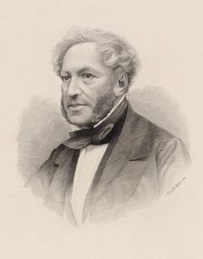 Portrait of pianist and composer Ignaz Moscheles (1794-1870) , c. 1850. Creator: Weger, August (1823-1892)