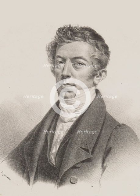Portrait of pianist and composer Johann Peter Pixis (1788-1874). Creator: Vigneron, Pierre Roch (1789-1872).