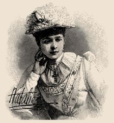 Portrait of pianist and composer Natalia Janotha (1856-1932), 1876. Creator: Anonymous