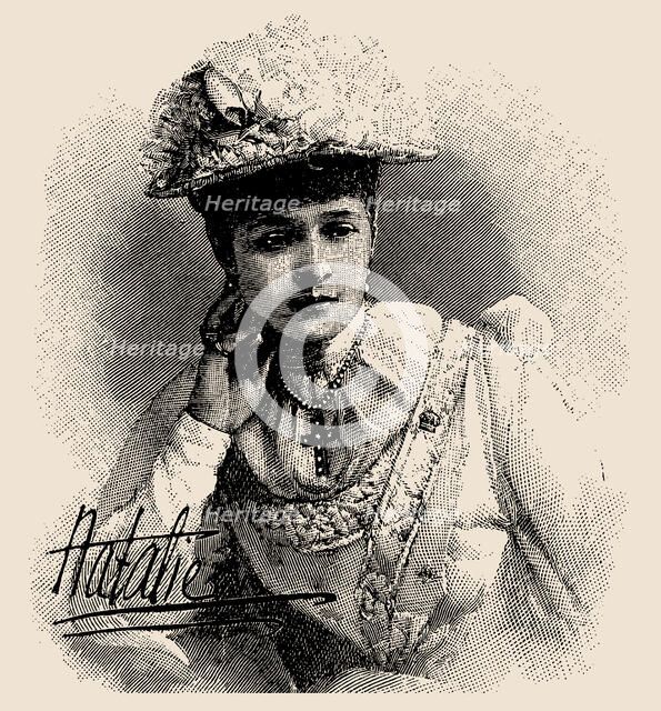 Portrait of pianist and composer Natalia Janotha (1856-1932), 1876. Creator: Anonymous.