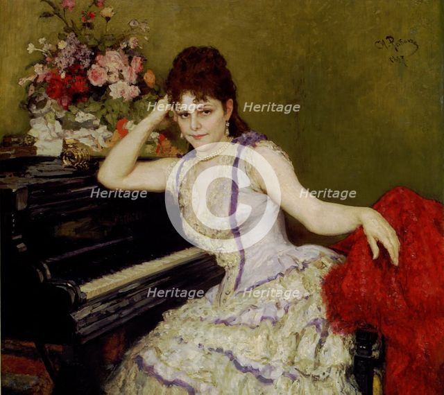 Portrait of pianist and composer Sophie Menter (1846-1918).