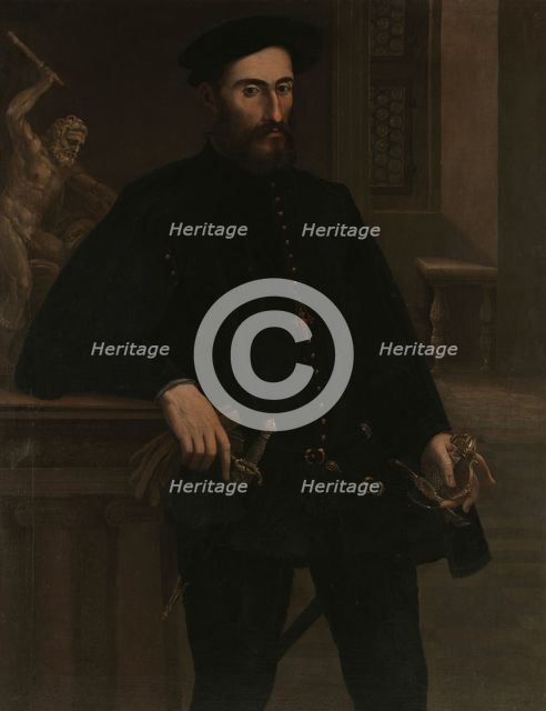 Portrait of Pier Luigi Farnese (1503-1547) , c1547. Creator: Mazzola Bedoli, Girolamo (c. 1500-1569).