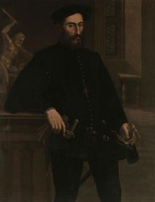 Portrait of Pier Luigi Farnese (1503-1547) , c1547. Creator: Mazzola Bedoli, Girolamo (c. 1500-1569)