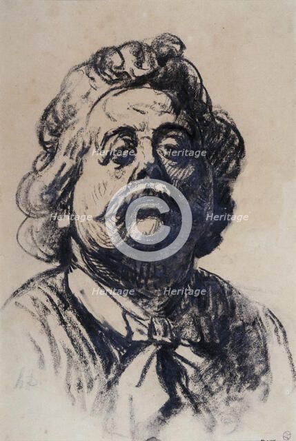 Portrait of Pierre Carrière-Belleuse (1851-1933), c. 1890. Creator: Daumier, Honoré (1808-1879).