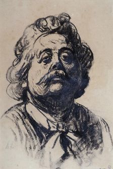 Portrait of Pierre Carrière-Belleuse (1851-1933), c. 1890. Creator: Daumier, Honoré (1808-1879)