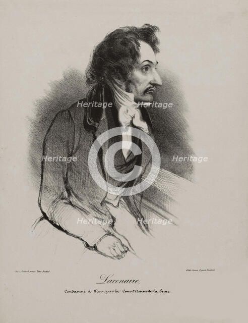 Portrait of Pierre-François Lacenaire, 1835. Creator: Anonymous.