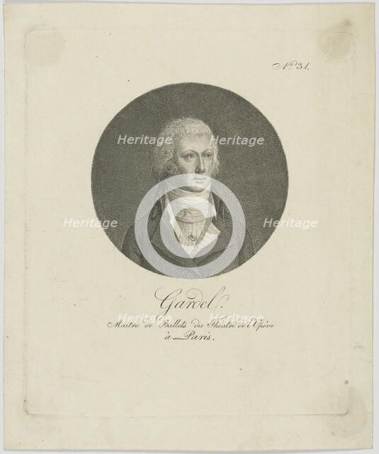 Portrait of Pierre-Gabriel Gardel (1758-1840), c. 1787. Creator: Anonymous.