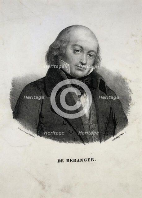 Portrait of Pierre-Jean de Béranger (1780-1857). Creator: Anonymous.