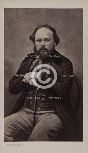 Portrait of Pierre-Joseph Proudhon (1809-1865), ca 1860. Creator: Petit, Pierre (1598-1677).
