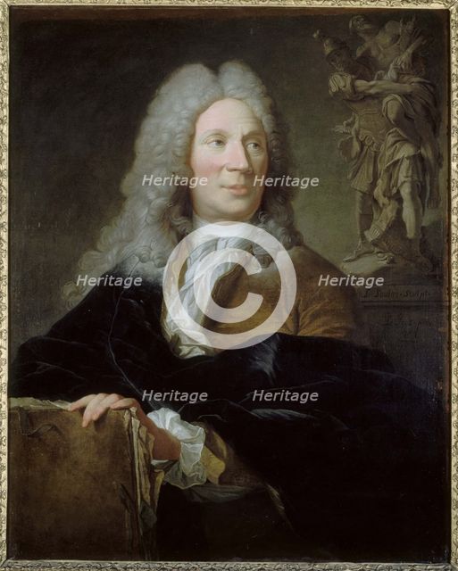 Portrait of Pierre Le Pautre (1660-1744), sculptor, 1729. Creator: Jean Legros.