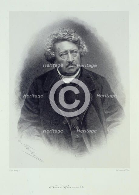 Portrait of Pierre Leroux (1797-1871). Creator: Anonymous.