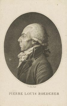 Portrait of Pierre-Louis Roederer (1754-1835). Creator: Fiessinger (Fiesinger), Franz Gabriel (1723-1807)