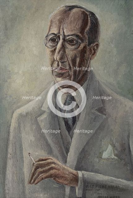 Portrait of Piet Mondrian, 1931. Creator: Lubbers, Adriaan (1892-1954).