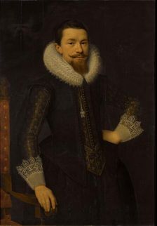 Portrait of Pieter Boudaen Courten (1594-1668), 1619. Creator: Salomon Mesdach