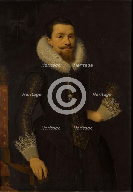 Portrait of Pieter Boudaen Courten (1594-1668), 1619. Creator: Salomon Mesdach.