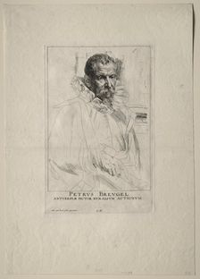 Portrait of Pieter Breughel. Creator: Anthony van Dyck (Flemish, 1599-1641)