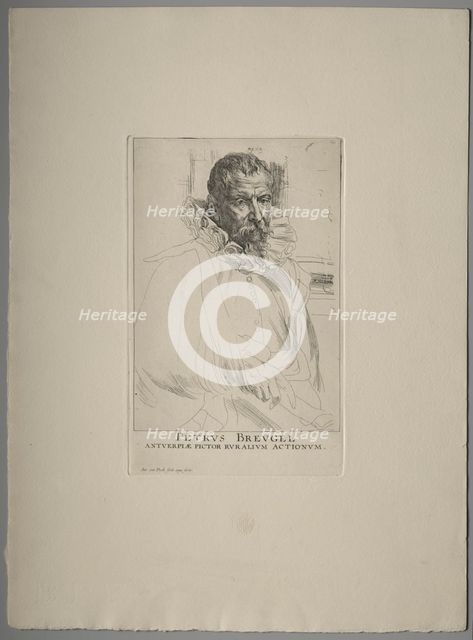 Portrait of Pieter Brueghel. Creator: Anthony van Dyck (Flemish, 1599-1641).