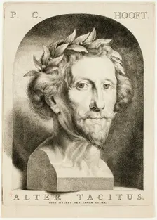 Portrait of Pieter Cornelisz. Hooft, 1669/81. Creator: Janus Lutma