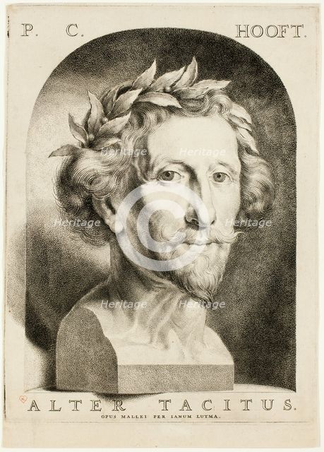 Portrait of Pieter Cornelisz. Hooft, 1669/81. Creator: Janus Lutma.