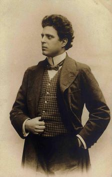 Portrait of Pietro Mascagni (1863-1945), 1890. Creator: Anonymous