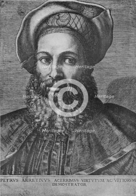 'Portrait of Pietro Aretino', c1517. Artist: Marcantonio Raimondi.