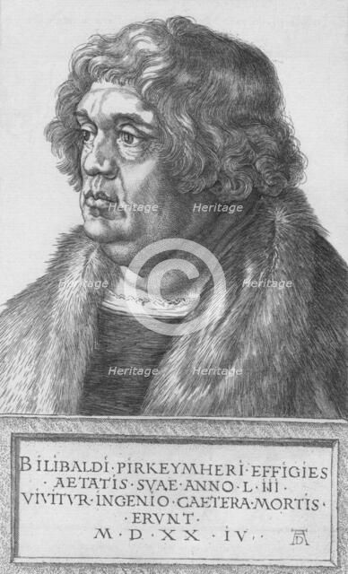 'Portrait of Pirkheimer', 1524, (1906). Artist: Albrecht Durer.