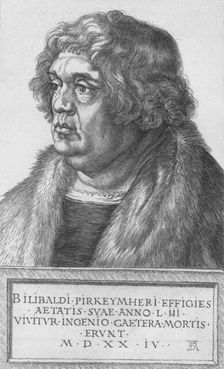 Portrait of Pirkheimer 1524, (1906). Artist: Albrecht Durer