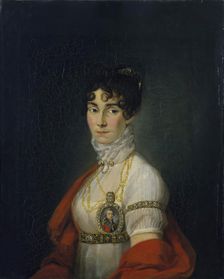 Portrait of Praskovia Kovalyova-Zhemchugova, Countess Sheremeteva (1768-1803), 1805. Creator: Nikolay Argunov